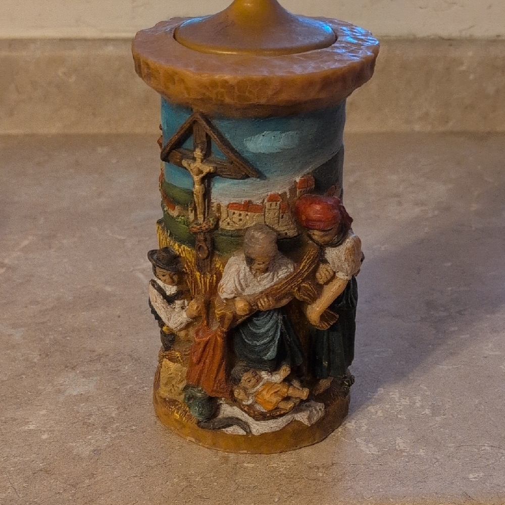 vintage Gunter Kerzen hand-painted German candle